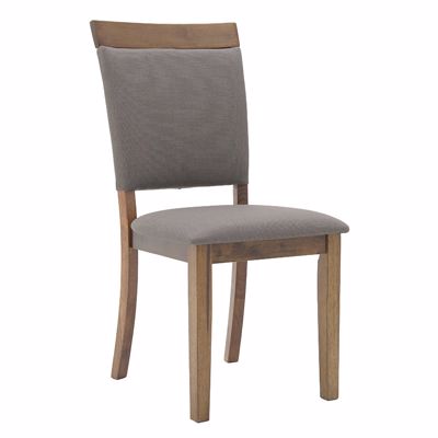 Inart Καρέκλα Ξύλινη Υφασμάτινη Καφέ 50X45X93 3-50-836-0006