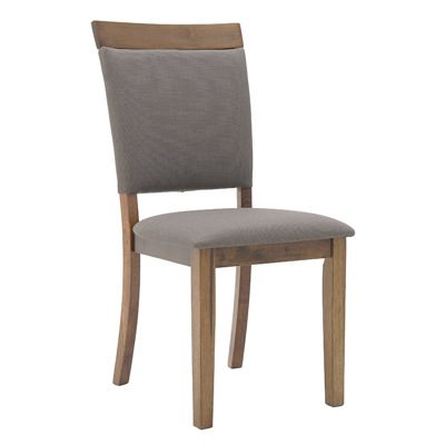 Inart Καρέκλα Ξύλινη Υφασμάτινη Καφέ 50X45X93 3-50-836-0006