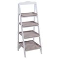 Inart Skala Rafiera Xulini Lefki Bez 37X35X97 3-50-913-0004