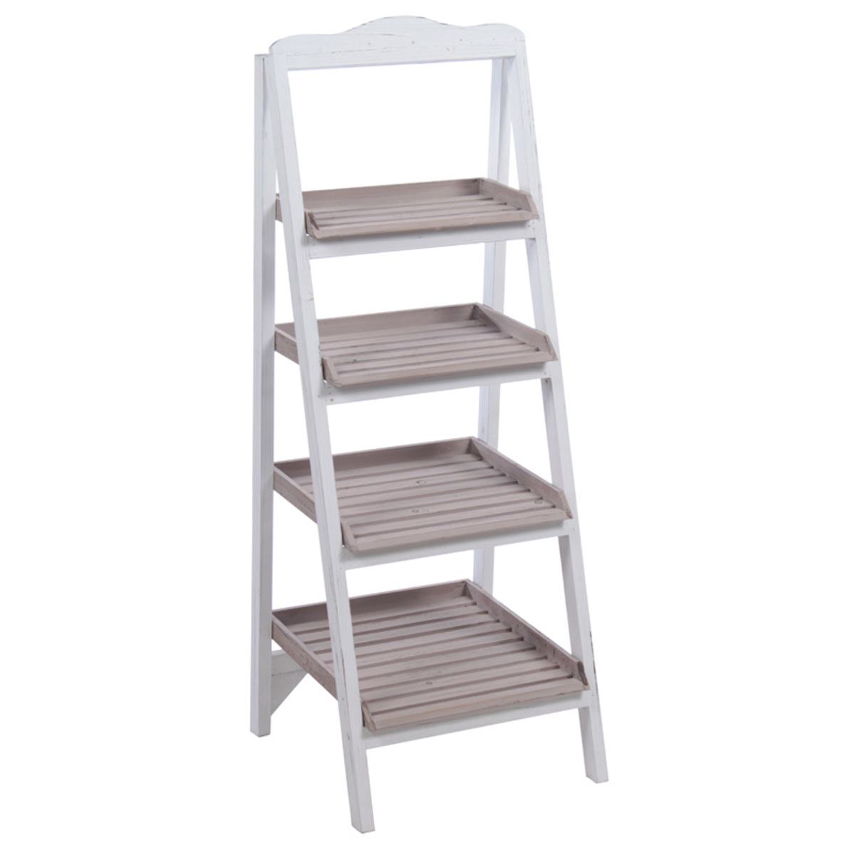Inart Skala Rafiera Xulini Lefki Bez 37X35X97 3-50-913-0004