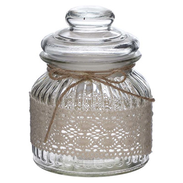 Inart Δοχείο Γυάλινο Διάφανο Δ11Χ15 3-60-686-0001