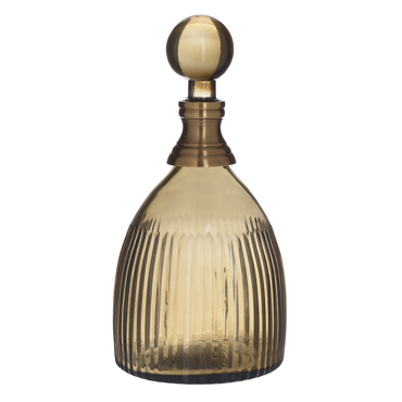 Inart Καράφα Γυάλινη Μεταλλική Μελί Δ12Χ23 3-70-085-0170