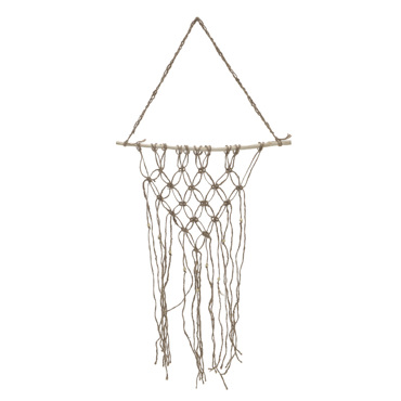 Inart Διακοσμητικό Τοίχου με Σχοινί Μπεζ 53Χ1Χ80 3-70-104-0729