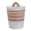 Inart Doxeio me Kapaki Keramiko Lefko Kafe 13X13X17 3-70-354-0032