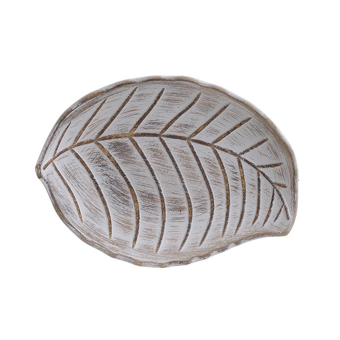 Inart Piatela Diakosmitiki 'Fullo' Lefko Ekrou 24.5X18X3.5 3-70-540-0019