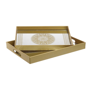 INART ΔΙΑΚΟΣΜΗΤΙΚΟΣ ΔΙΣΚΟΣ ΠΛΑΣΤΙΚΟΣ ΧΡΥΣΟΣ 40x30x4εκ (Μέγεθος: Medium)