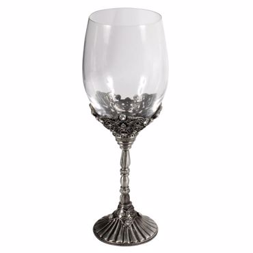 Inart Ποτήρι Μεταλλικό Ασημί Ζιγκόν Υ-22 3-70-744-0038