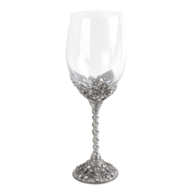 Inart Ποτήρι Μεταλλικό Ασημί Ζιγκόν 8X22.5 3-70-744-0068