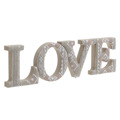 Inart Diakosmitiko Xulino ufasmatino Love 40X3X11 3-70-887-0087