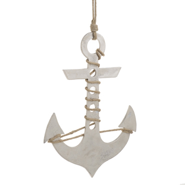 Inart Διακοσμητικό Άγκυρα Κρεμαστό Αλουμινίου Ασημί 28Χ1Χ38εκ 3-70-985-0013
