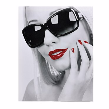 Inart Πίνακας Printed Καμβάς Γυναίκειο Πρόσωπο 40Χ50 3-90-775-0168