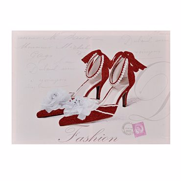 Inart Πίνακας Printed Καμβάς Γόβες σε Κοκκίνο 70Χ50 3-90-775-0170