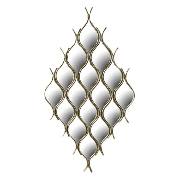 Inart Καθρέπτης Τοίχου Μεταλλικός Χρυσός 70Χ3Χ125 3-95-161-0044