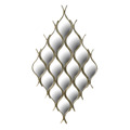 Inart Kathreptis Toixou Metallikos Xrusos 70X3X125 3-95-161-0044