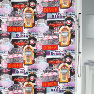 Υφασμάτινη Κουρτίνα μπάνιου 180X200 Rock 'n' Roll 02451 Dimitracas