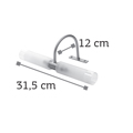 INLIGHT APLIKA MPANIOu GALINI METALLIKI XROMIO 2 x G9 31.5cm 1046