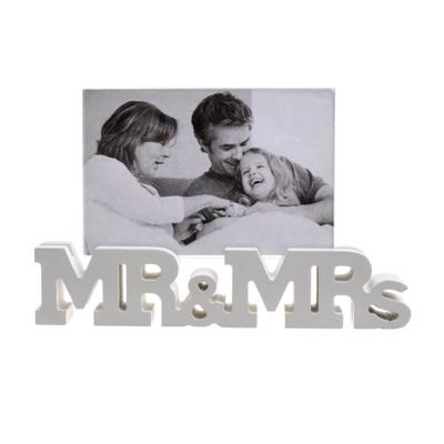Inart Κορνίζα 'Mr And Mrs' Λευκή 10Χ15 6-30-970-0001