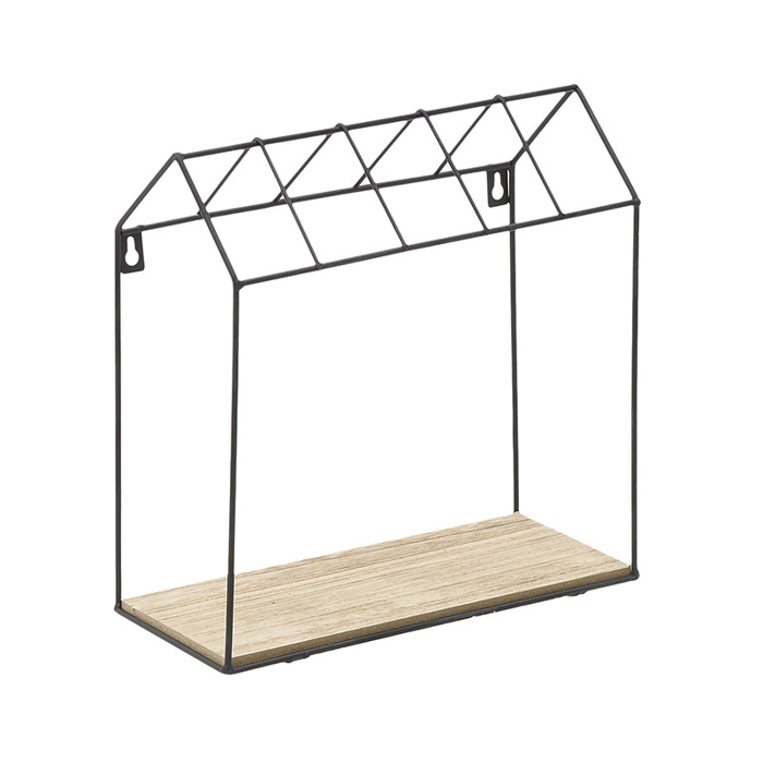 Inart Rafiera Toixou Metalliki Xulini Mavri Natural 30X13X30 6-50-299-0005