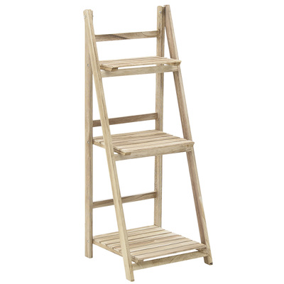 Inart Ραφιέρα Σκάλα Ξύλινη Natural 41X42X107 6-50-299-0009