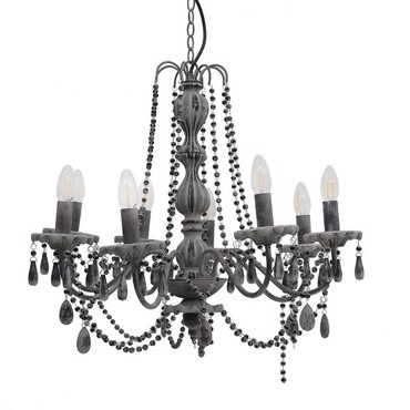 Inart Φωτιστικό Οροφής 8φωτο Μεταλλικό Γκρι E14 65Χ65Χ54 3-10-872-0069