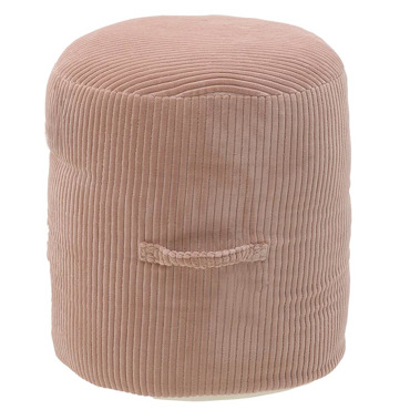 Inart Πουφ Υφασμάτινο Σομόν Δ45Χ45 7-50-123-0010