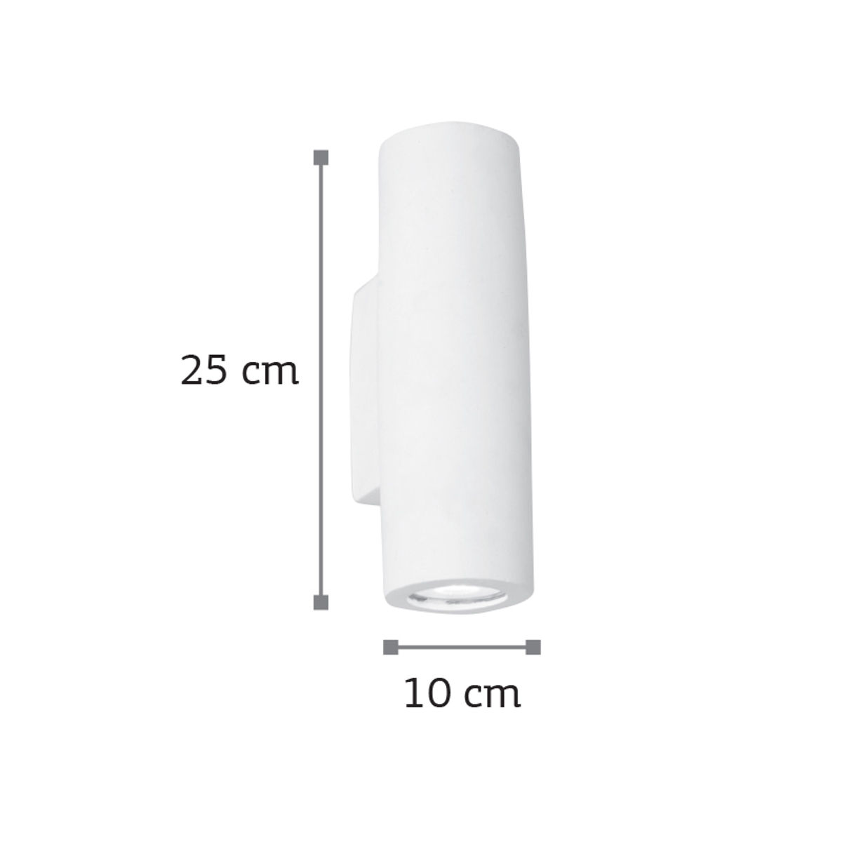 INLIGHT APLIKA GPsINI LEuKI 2xGU10 F10x25cm 43404