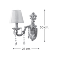INLIGHT APLIKA TOIXOu KRuSTALLINI METALLIKI MPEZ E14 25x30cm 43356-1