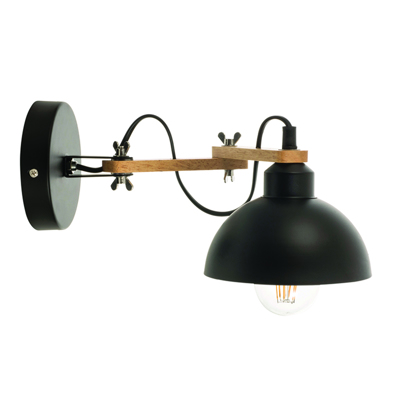 Inlight Απλίκα Toixoy Μεταλλική Μαύρη E27 43382