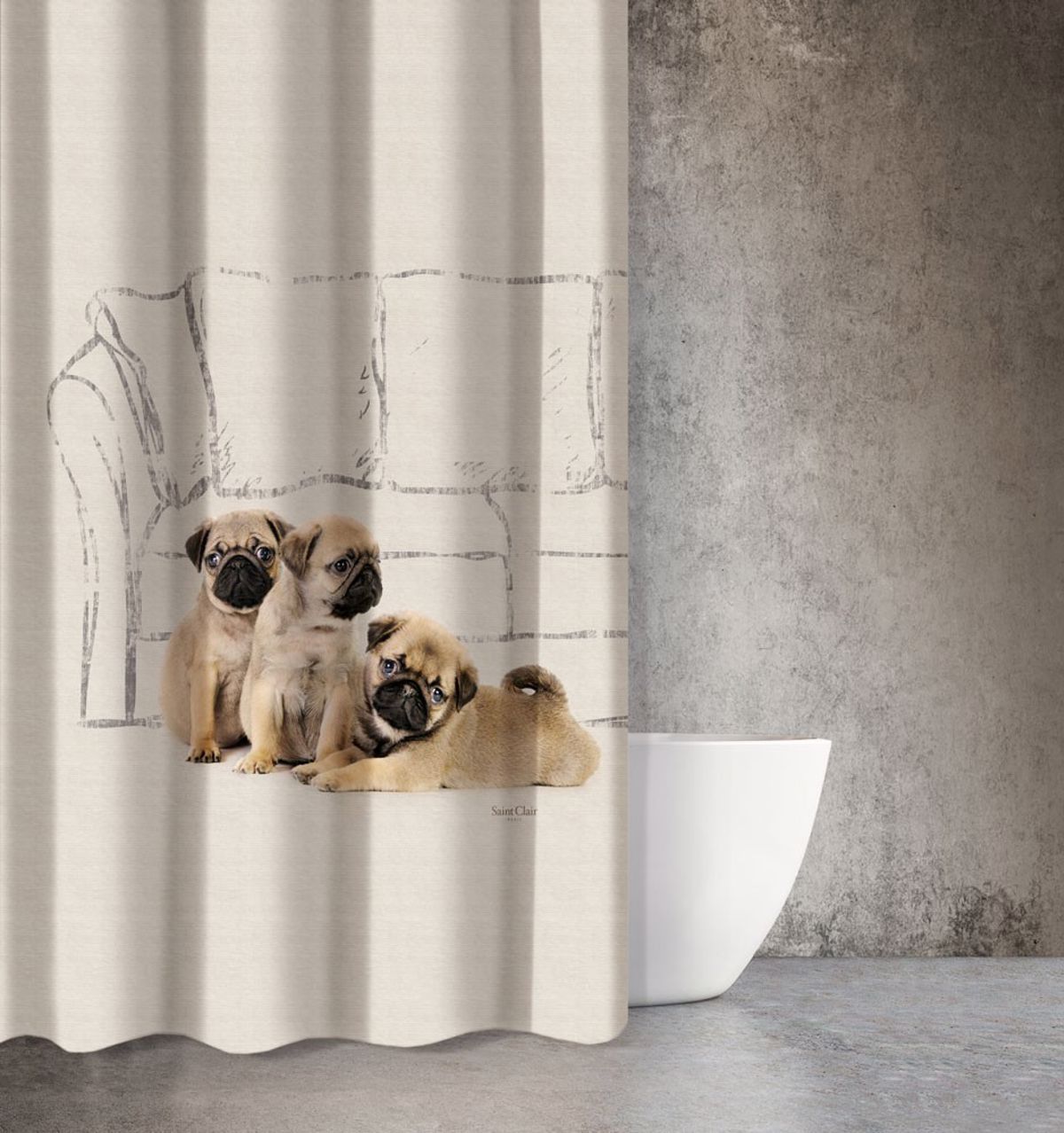 Kourtina Baniou 180X200 Saint Clair Animals Des 206
