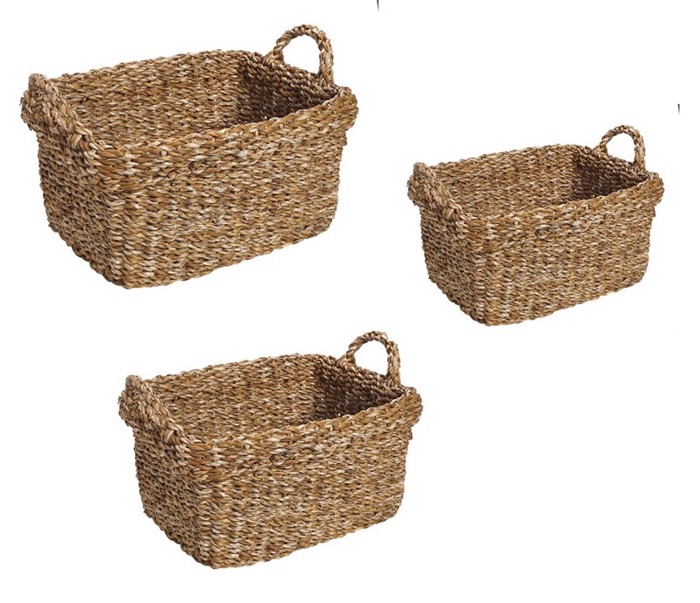 Set 3 Temaxia Kalathi Orthognio Seagrass 50X42X34 KAG103 Espiel