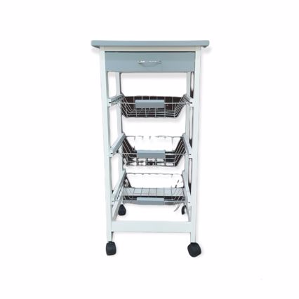 Max Home Kt1-3086H Τροχήλατη Φρουτοθήκη 3 Θέσεων 37X37X76cm FNSKT13086H