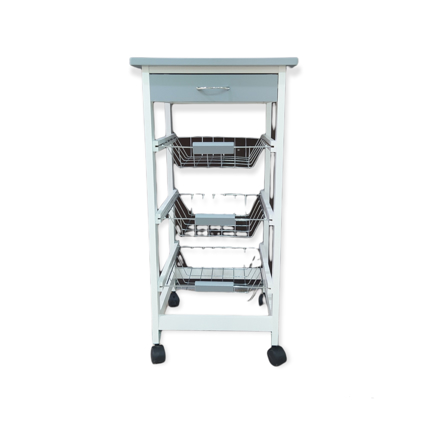 Max Home Kt1-3086H Τροχήλατη Φρουτοθήκη 3 Θέσεων 37X37X76cm FNSKT13086H