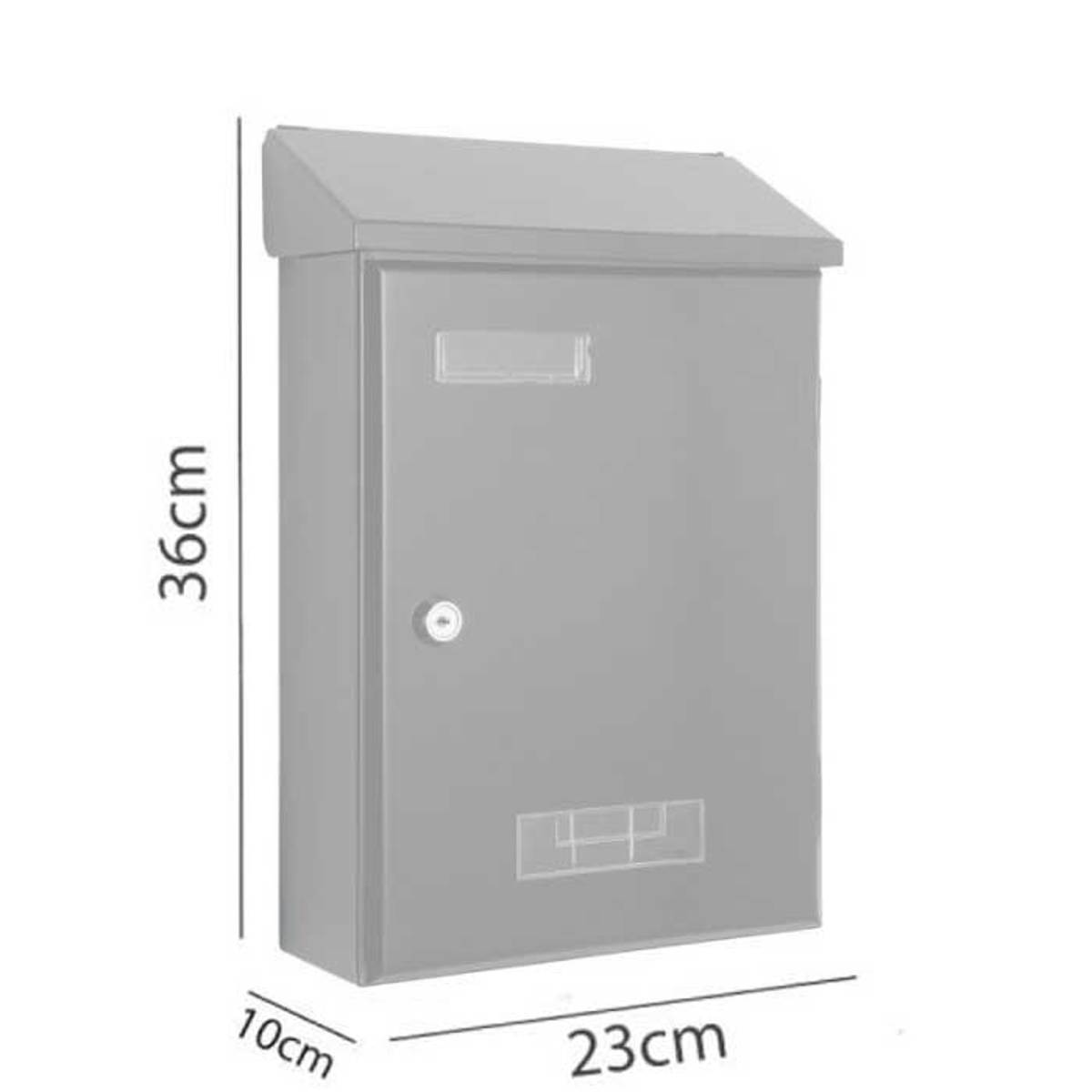 Import Hellas Gammatokibotio Metalliko Lefko 23x10x36cm TX-081 WHITE