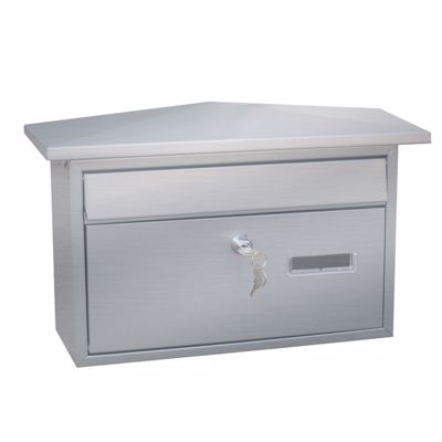 Import Hellas Γραμματοκιβώτιο Μεταλλικό Νίκελ Ματ 36X8X28.5cm TX-528 NICKEL