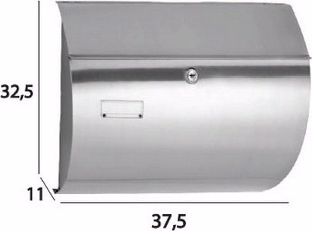 Import Hellas Gammatokibotio Metalliko Nikel Mat 37.5X11X32.5cm TX-574 NICKEL