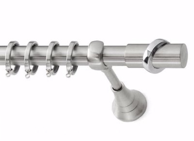 Κουρτινόξυλο Φ25 Inox KS149