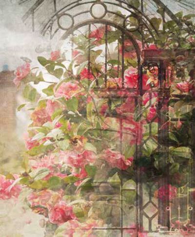 Ρόλερ με Ψηφιακή Εκτύπωση Λουλούδια 'Watercolor Flowers' E450