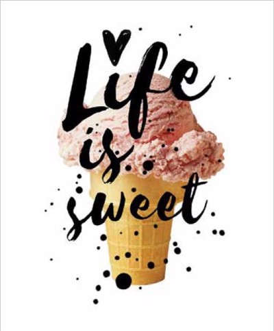 Ρόλερ με Ψηφιακή Εκτύπωση 'Life Is Sweet' E580