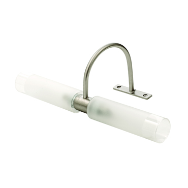 INLIGHT ΑΠΛΙΚΑ ΜΠΑΝΙΟΥ ΓΥΑΛΙΝΗ ΜΕΤΑΛΛΙΚΗ ΝΙΚΕΛ ΜΑΤ 2 x G9 31.5cm 1046