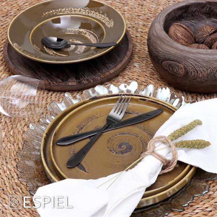 Πιάτο Step Ρηχό 'Typhoon' Καφέ 21εκ TLW132K6 Espiel Piato Step Rixo 'Typhoon' Kafe 21ek TLW132K6 Espiel