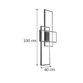 INLIGHT FOTISTIKO EPITOIXO/OROFIS LED ALOuMINIOu MAuRO 80W 6000Lm/3000K 6158
