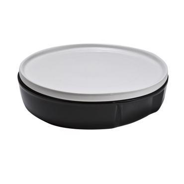 Πυρίμαχο Στρογγυλό Μαύρο Λευκό με Καπάκι 30εκ BEN5001 Espiel