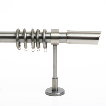 Κουρτινόξυλο φ25 inox ράουλο διαγώνιο