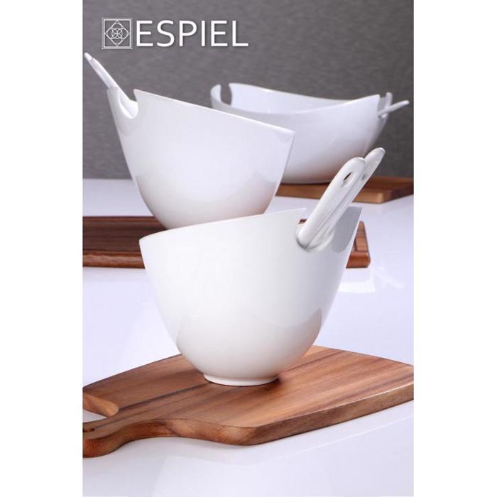 Lefki Salatiera & Set Koutales ton 2 Temaxion 20X20X17ek WEM102 Espiel