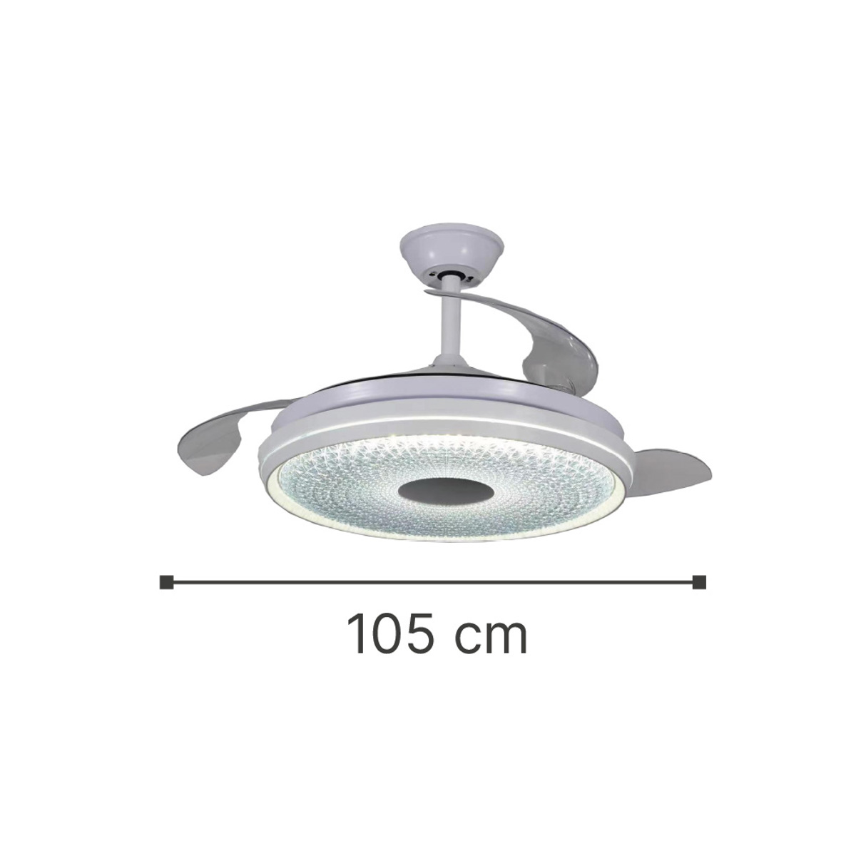 InLight Huron 36W 3CCT Anemistiras Orofis me LED Fotismo se Lefko Xroma (102000110)