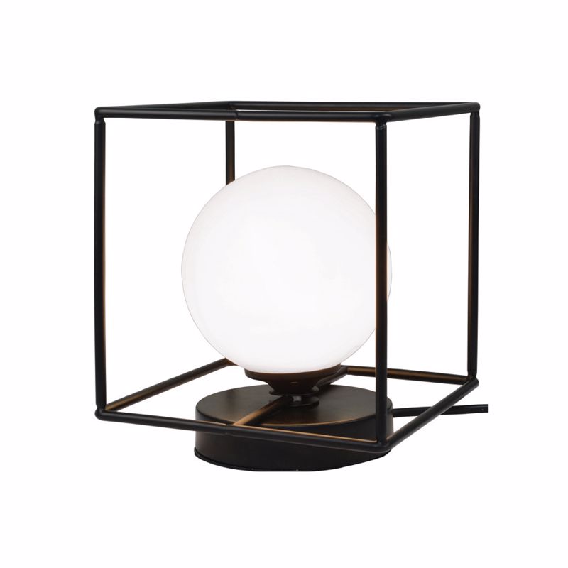 InLight Epitrapezio fotistiko se mavri apoxrosi kai lefki opalina 1XG9 18X18cm (3018-BL)
