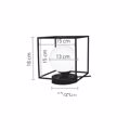 InLight Epitrapezio fotistiko se mavri apoxrosi kai lefki opalina 1XG9 18X18cm (3018-BL)