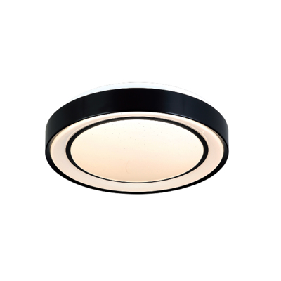 InLight Πλαφονιέρα οροφής LED 27W 3000K από μαύρο μέταλλο και ακρυλικό 40cm (42179-Β)