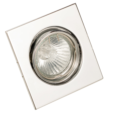 InLight Χωνευτό σποτ από χρώμιο μέταλλο 1XGU10 9Χ9cm (43278-Χρώμιο)