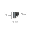 ItLighting Epitoixio Spot Ex. Xorou 'Eklutna' Ggri 1xGU10 11.3x11.3cm 80200534
